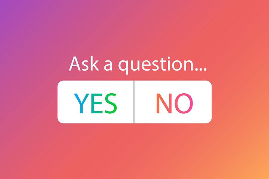 Interactive Content Poll asking a yes or no question on a small business’s social media account with the help of a digital marketing company in Central IL