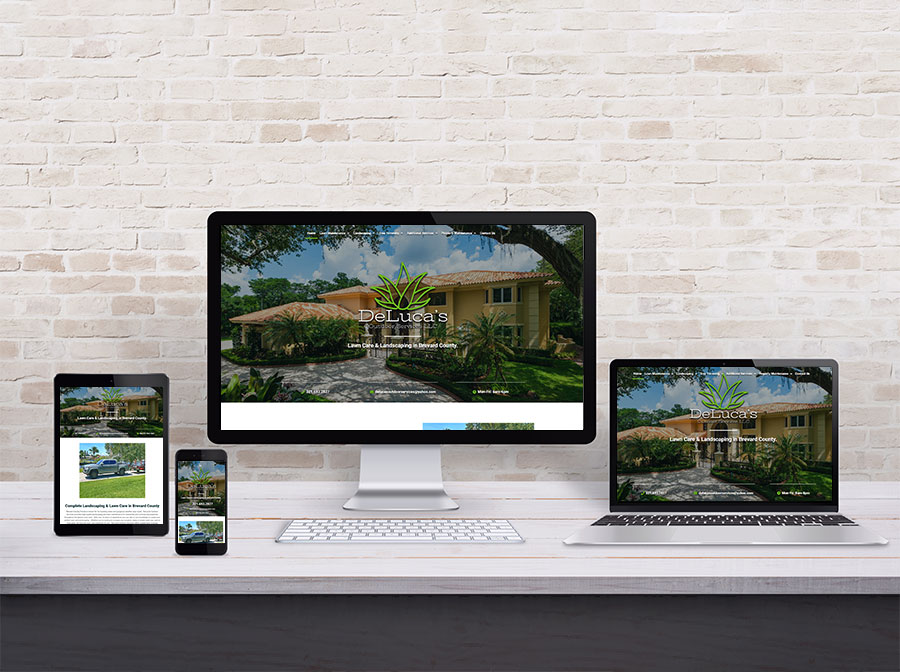 3 screens showing responsive website design in the space coast area of Florida